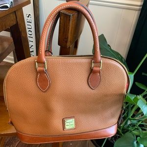 Dooney & Bourke Zip Zip Satchel in Camel